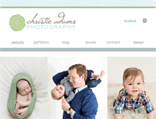 Tablet Screenshot of christieadamsphotography.com